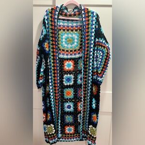 POL Multicolor Crochet Cardigan